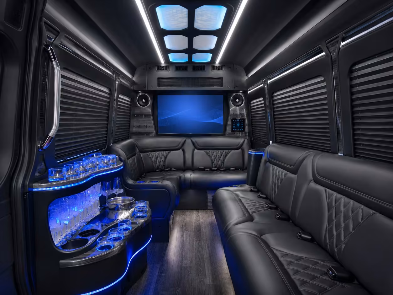 14 passenger sprinter limousine inside