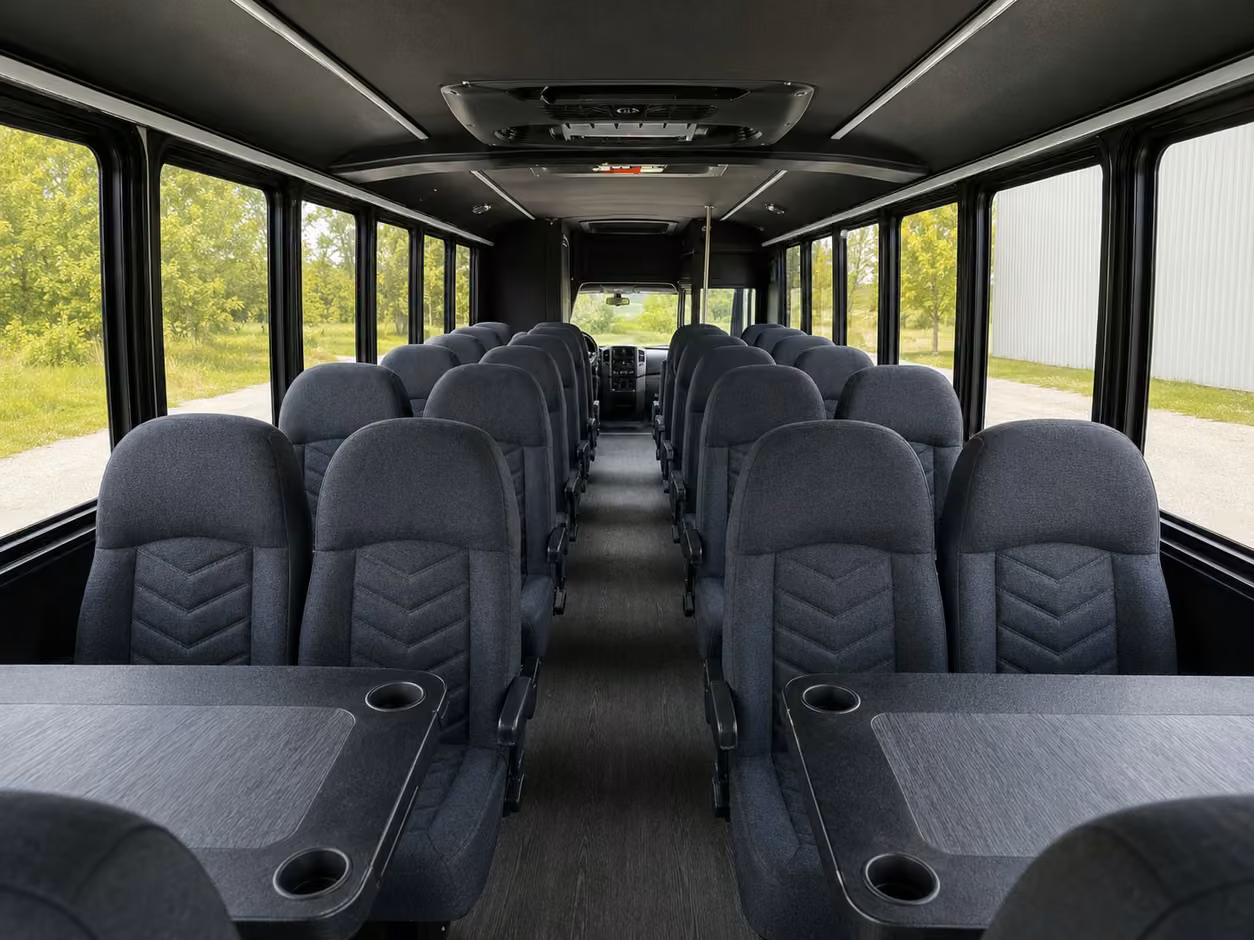 15 35 passenger minibus interior