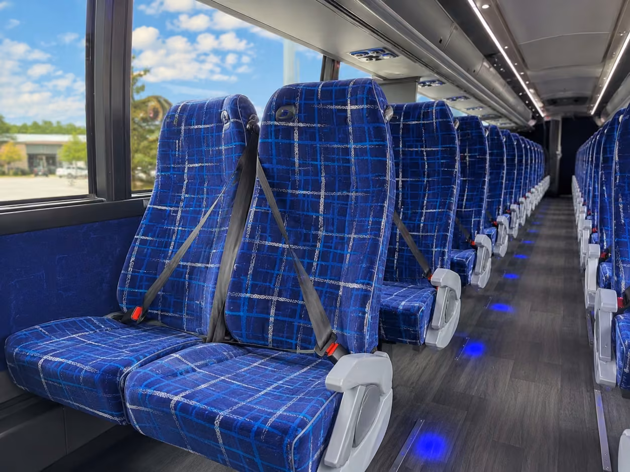 40 56 passenger charter bus interior