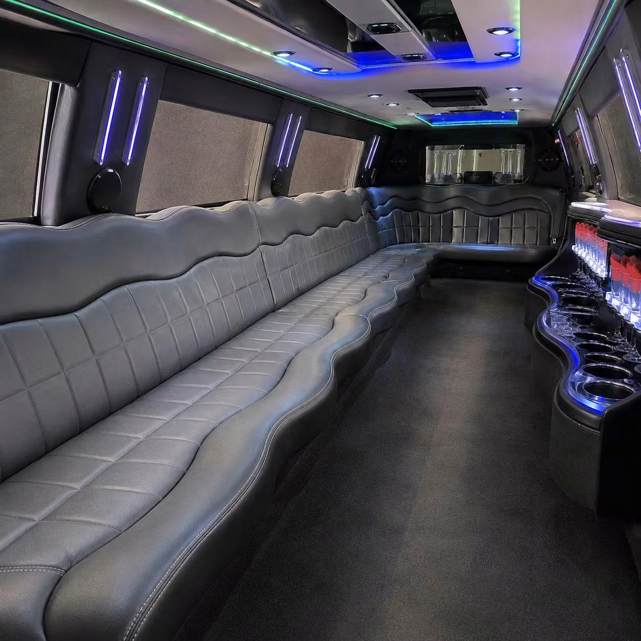escalade limo inside