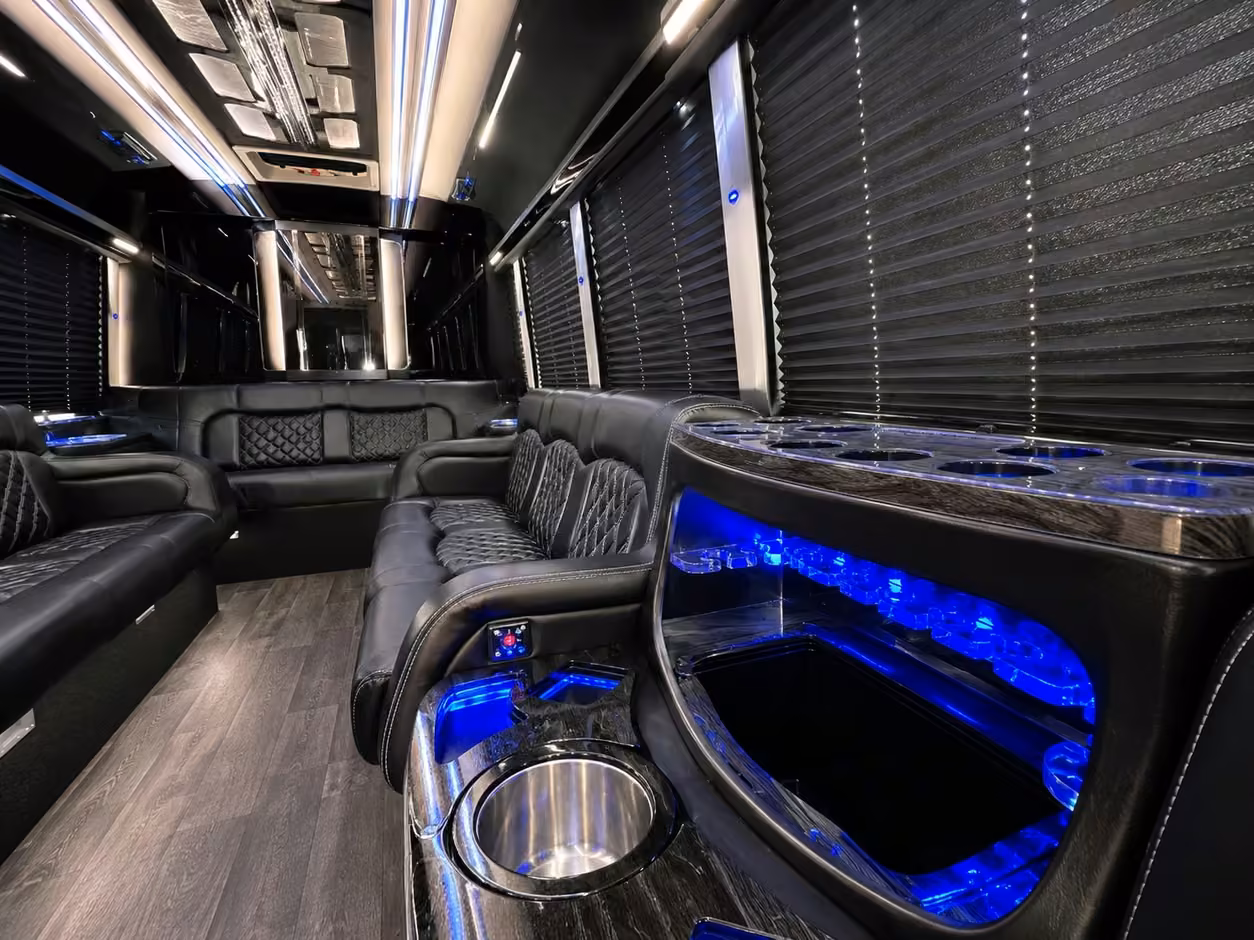 south bend party bus interior